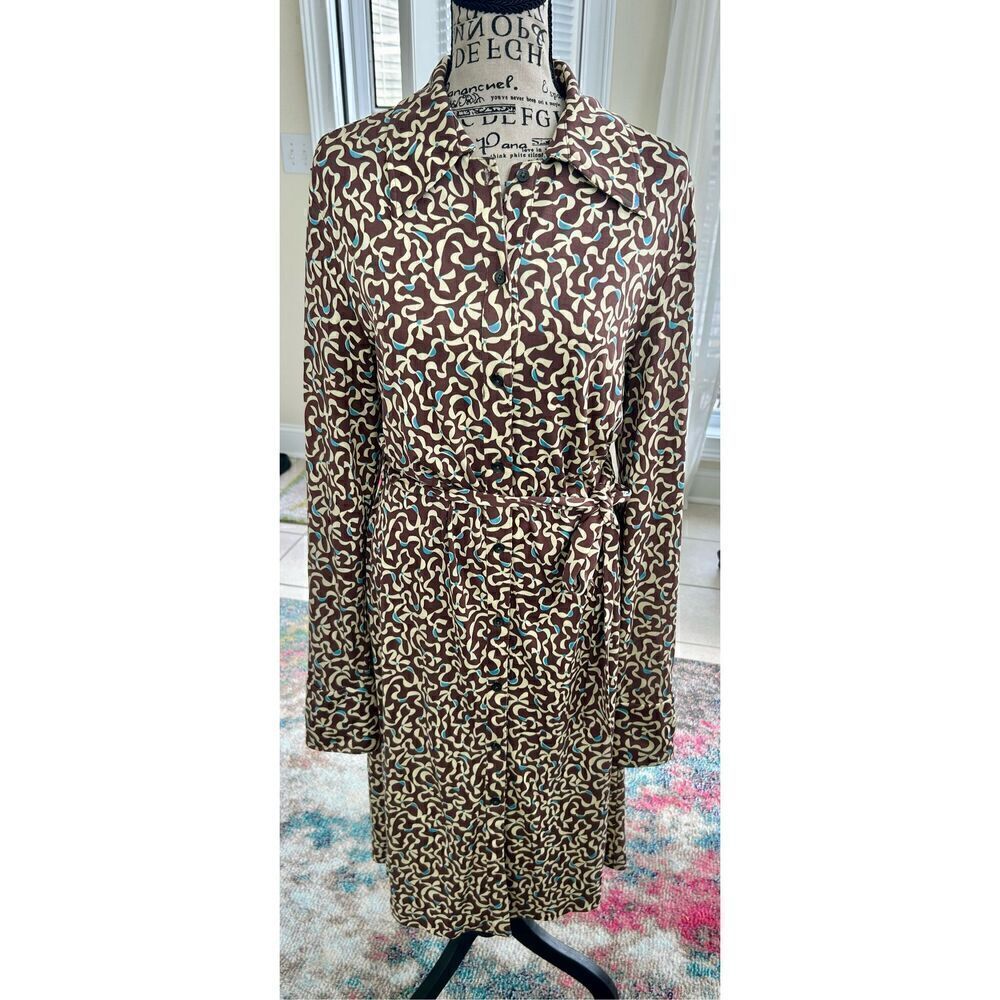 Barry Pace 100% Silk Shirt Dress